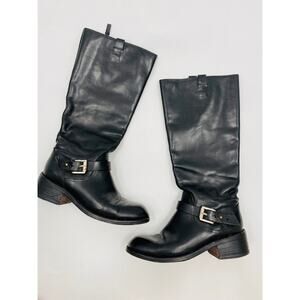 Rag & Bone 38.5 black leather tall boots